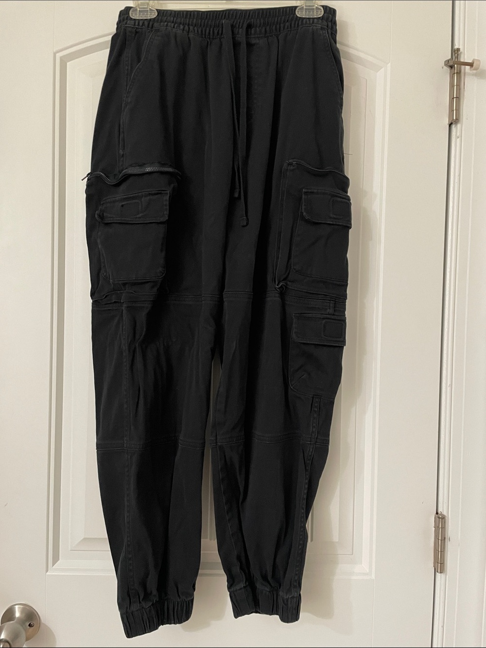 Aeropostale Black Cargo Jogger Track Pants